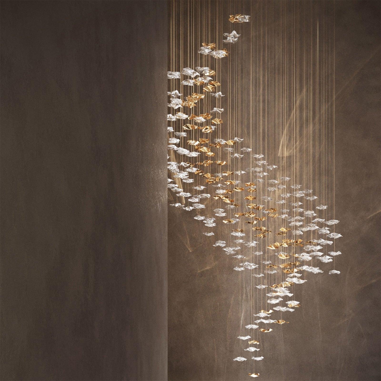 Nephele Crystal Leaf Chandelier - Letslighting