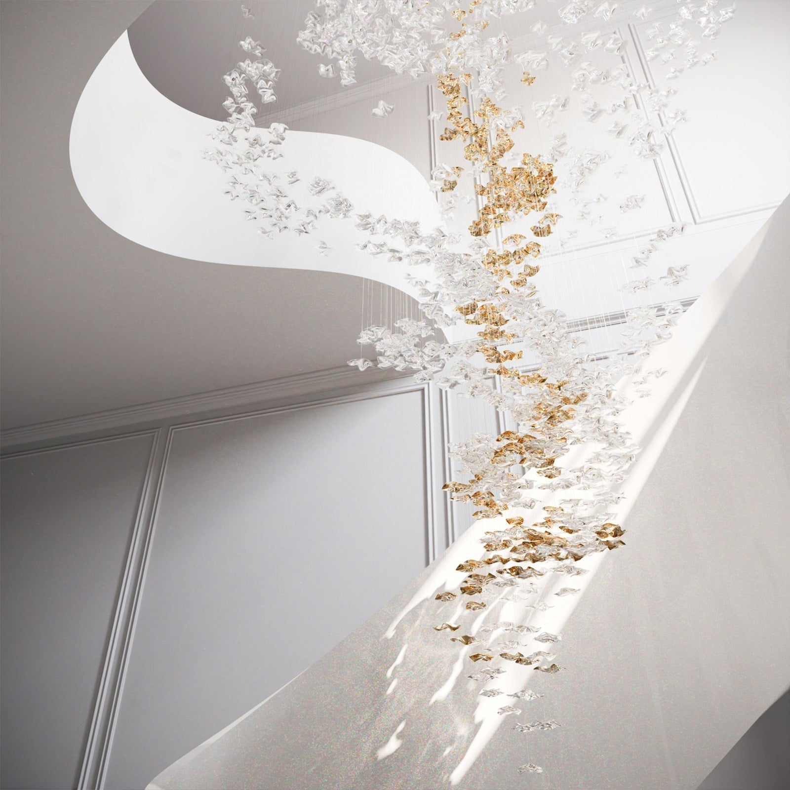 Nephele Crystal Leaf Chandelier - Letslighting