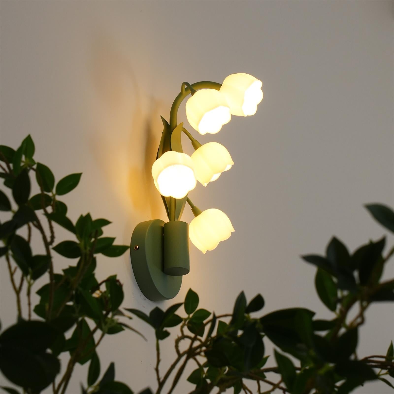 Aira Lámpara de Pared Interior de Orquídea Natural