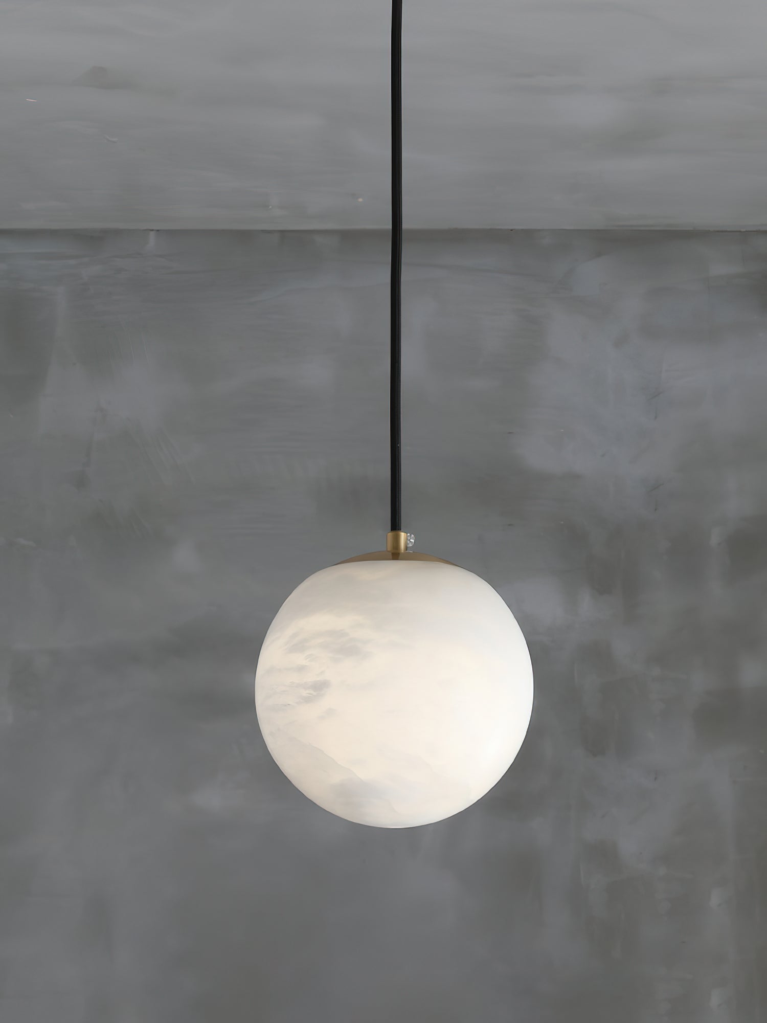 Uphaara Modern Minimalist Alabaster Pendant Light - Lamp Copper