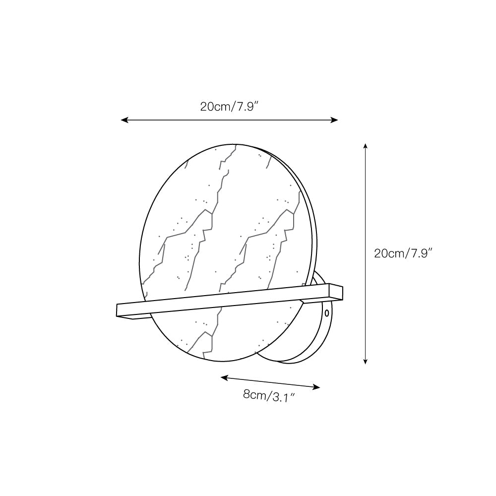 Vatalisra Modern Minimalist Alabaster Wall Lamp - Lamp Copper