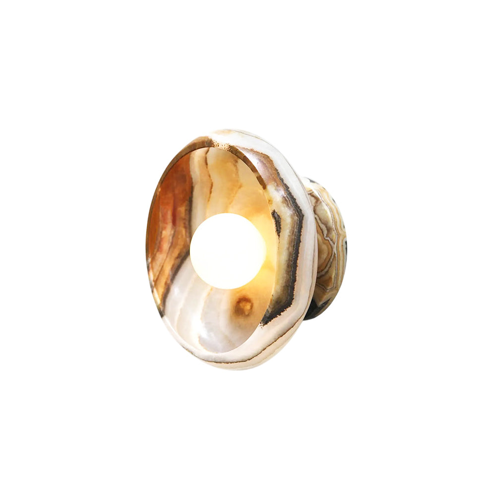 Piedra Modern Minimalist Marble Glass Wall Lamp - Lamp Copper