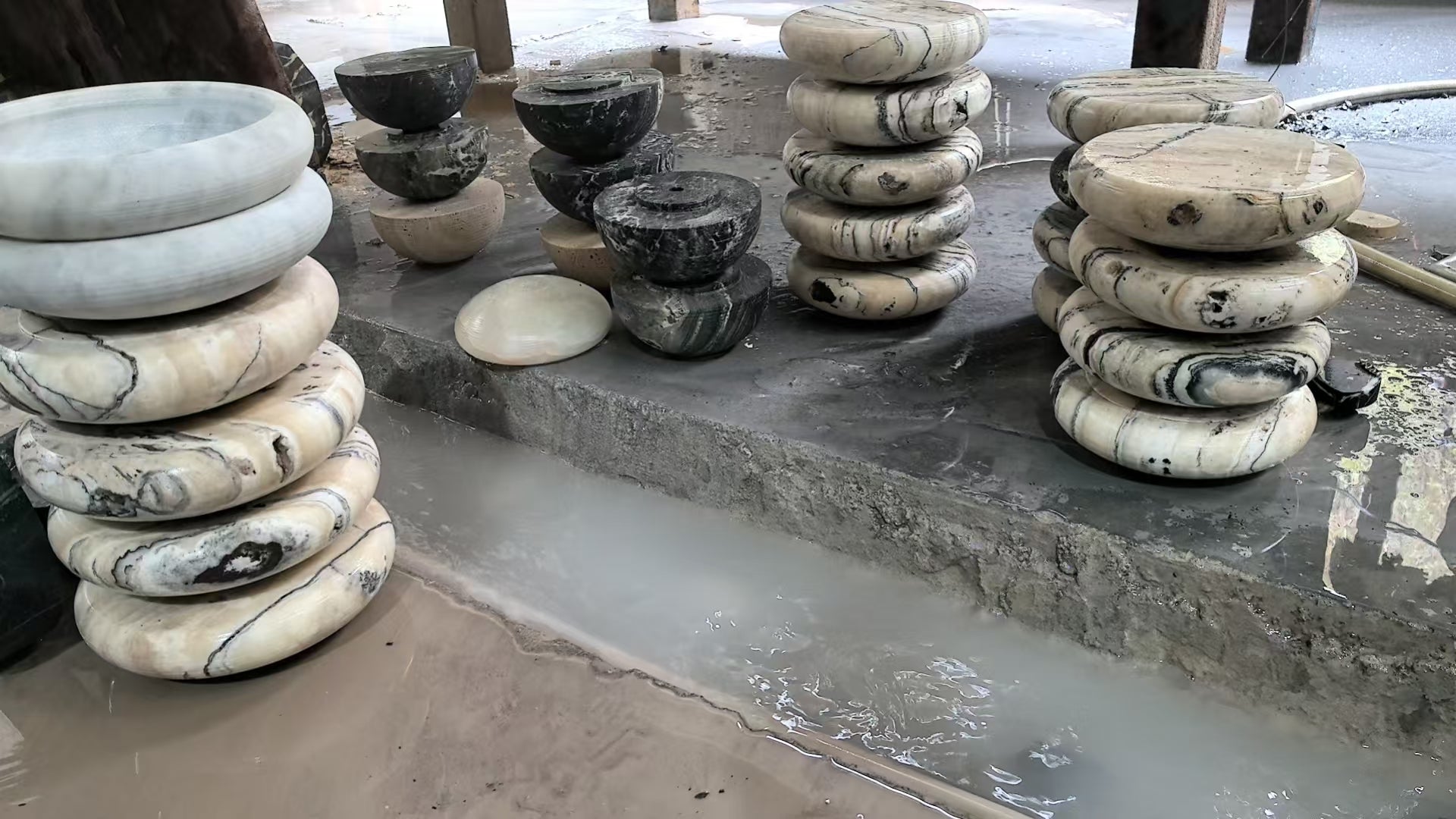 Piedra Modern Minimalist Marble Glass Wall Lamp - Lamp Copper