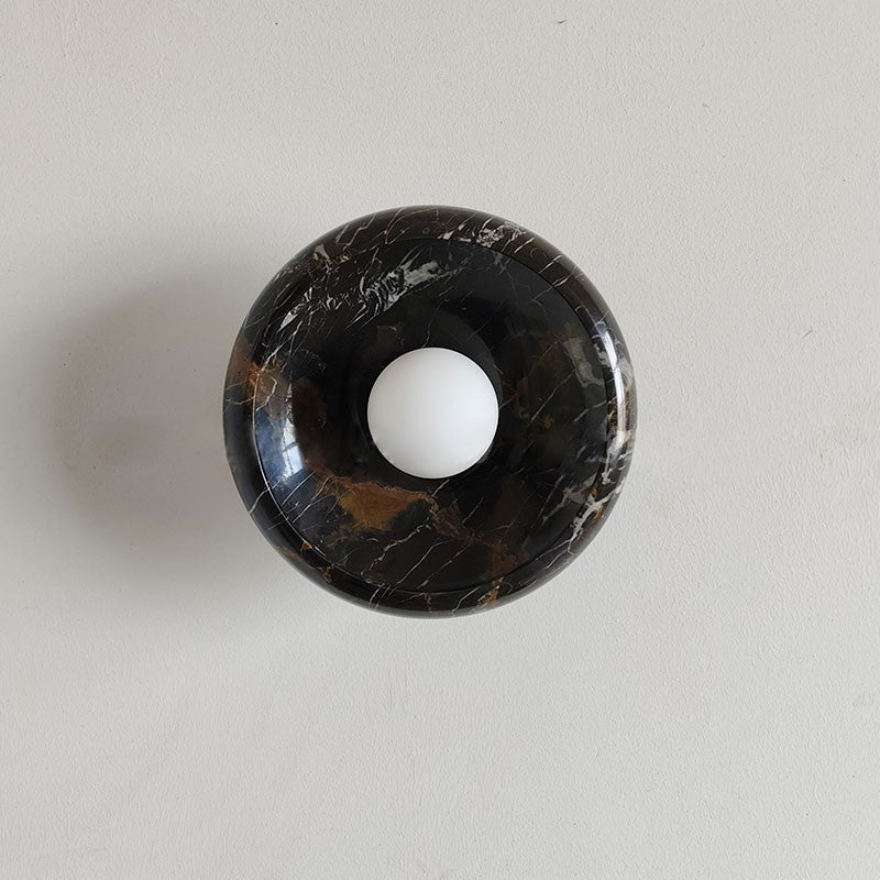 Piedra Modern Minimalist Marble Glass Wall Lamp - Lamp Copper