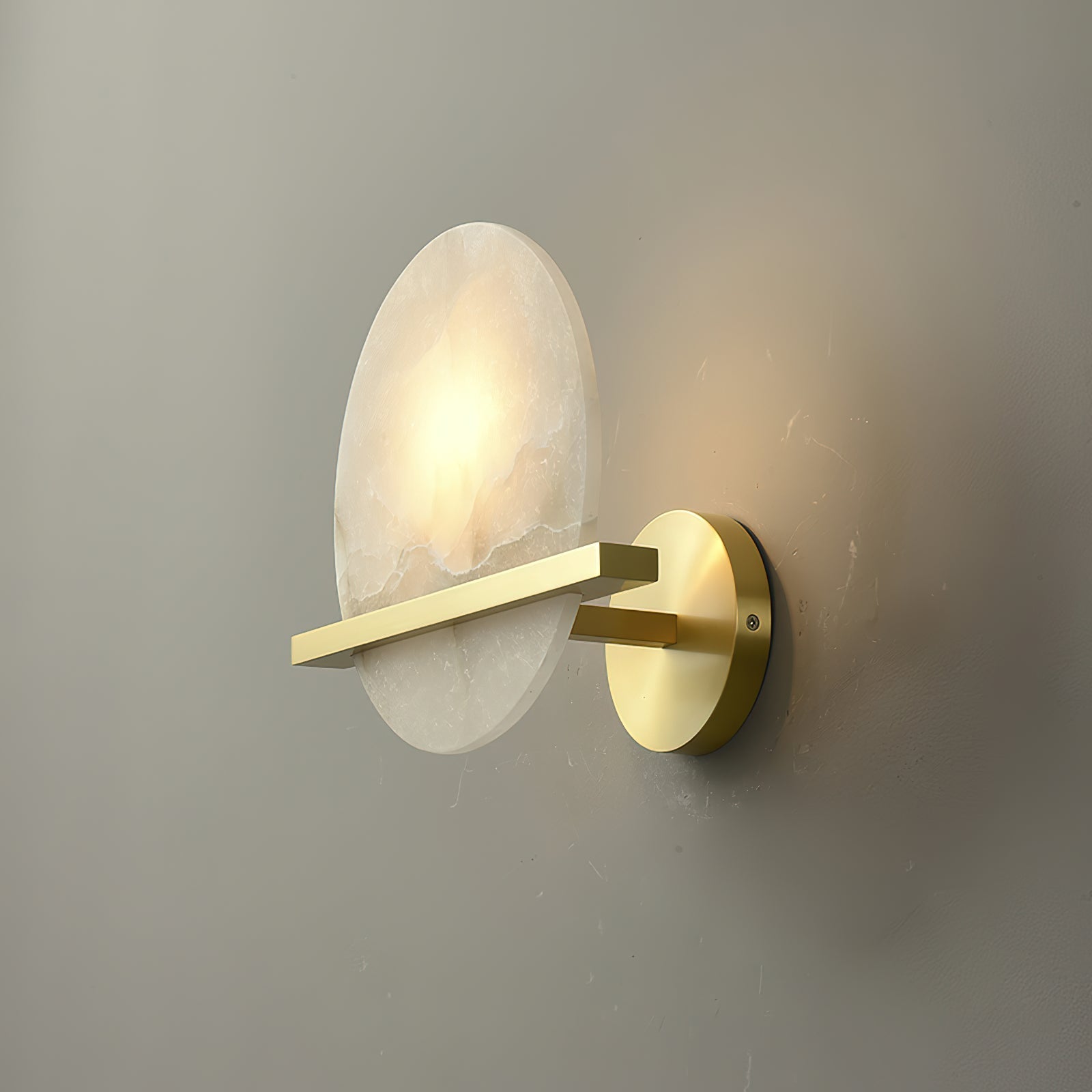 Vatalisra Modern Minimalist Alabaster Wall Lamp - Lamp Copper