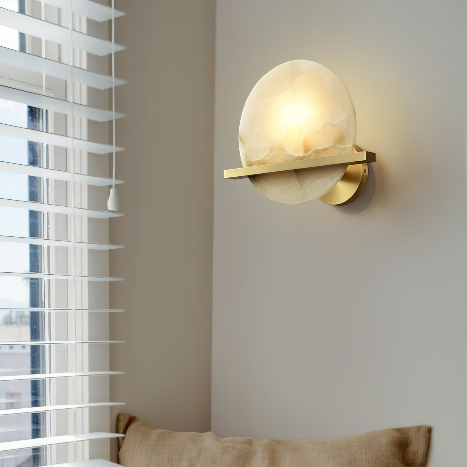 Vatalisra Modern Minimalist Alabaster Wall Lamp - Lamp Copper