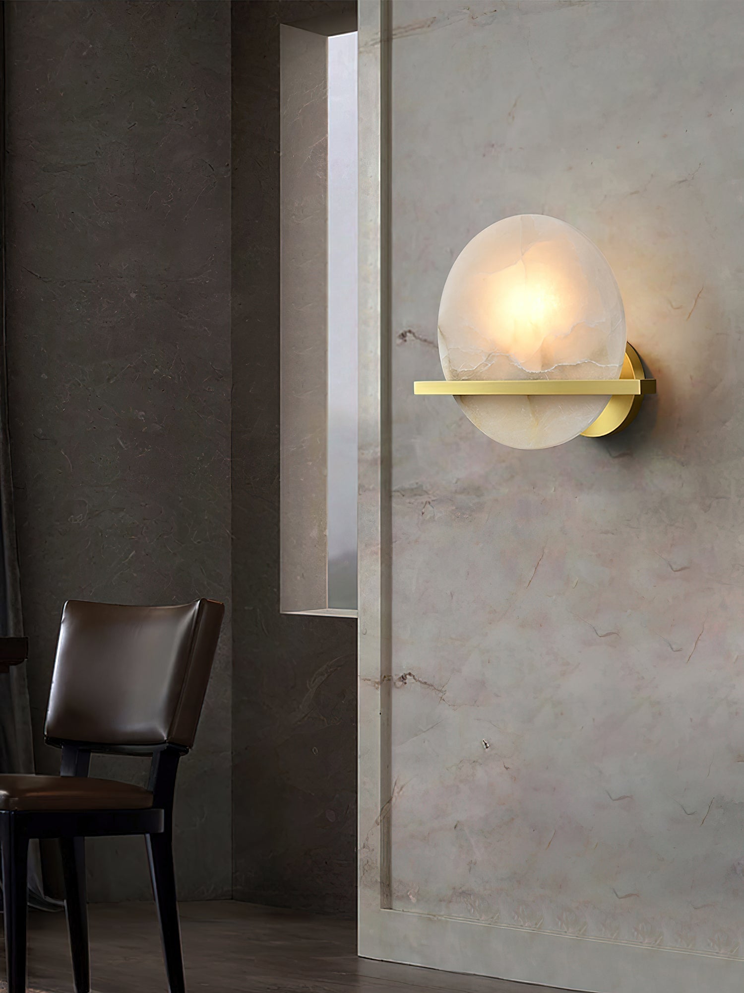 Vatalisra Modern Minimalist Alabaster Wall Lamp - Lamp Copper