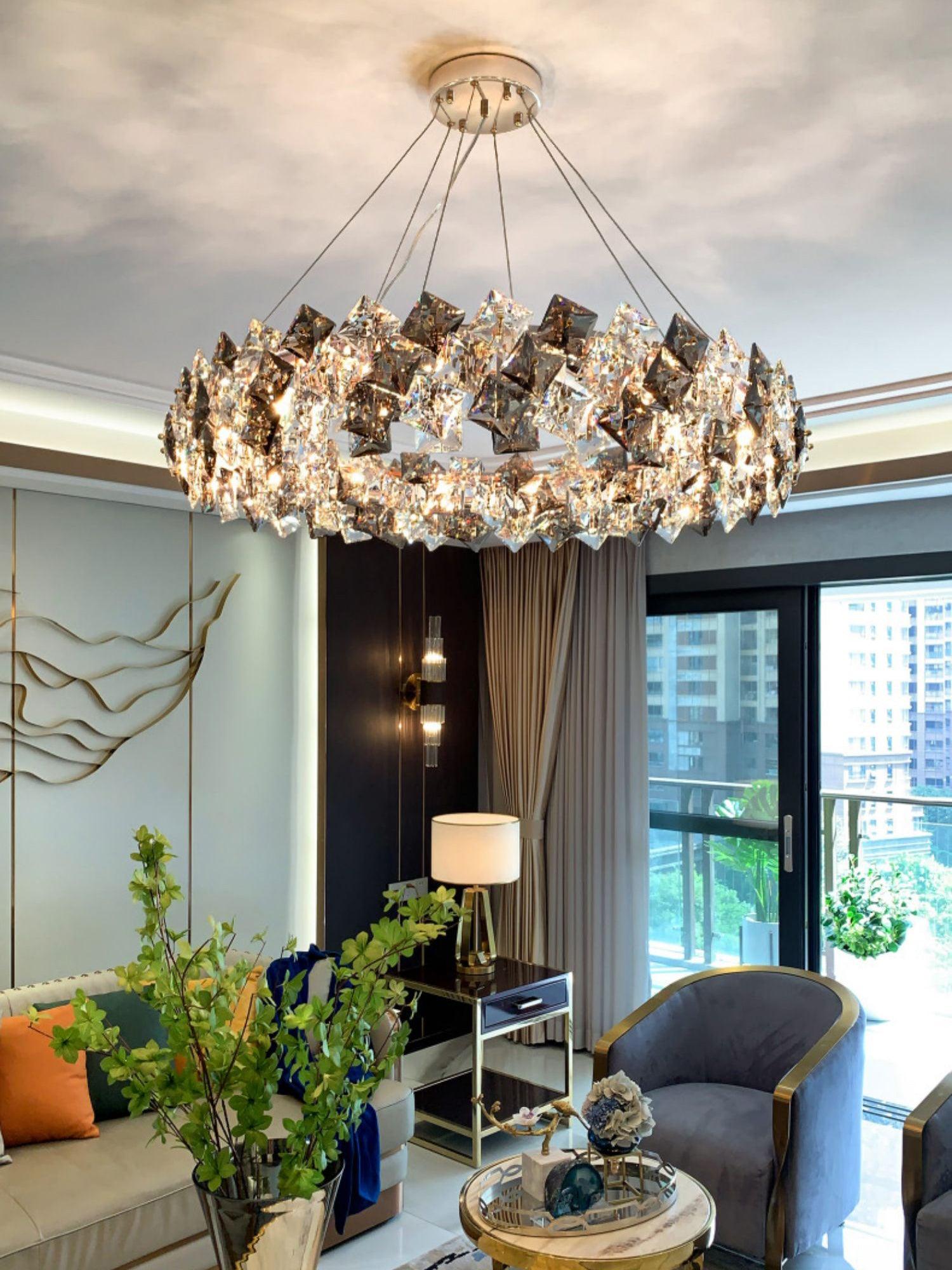 Scale Crystal Round Chandelier - Letslighting