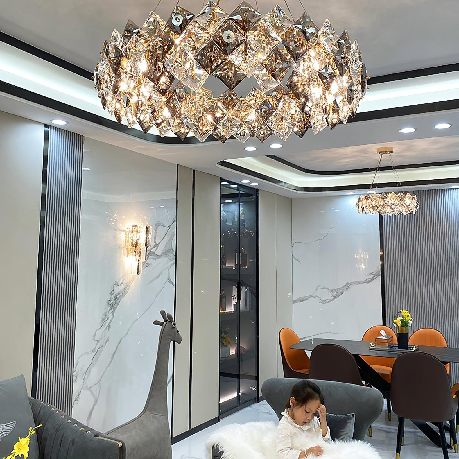 Scale Crystal Round Chandelier - Letslighting