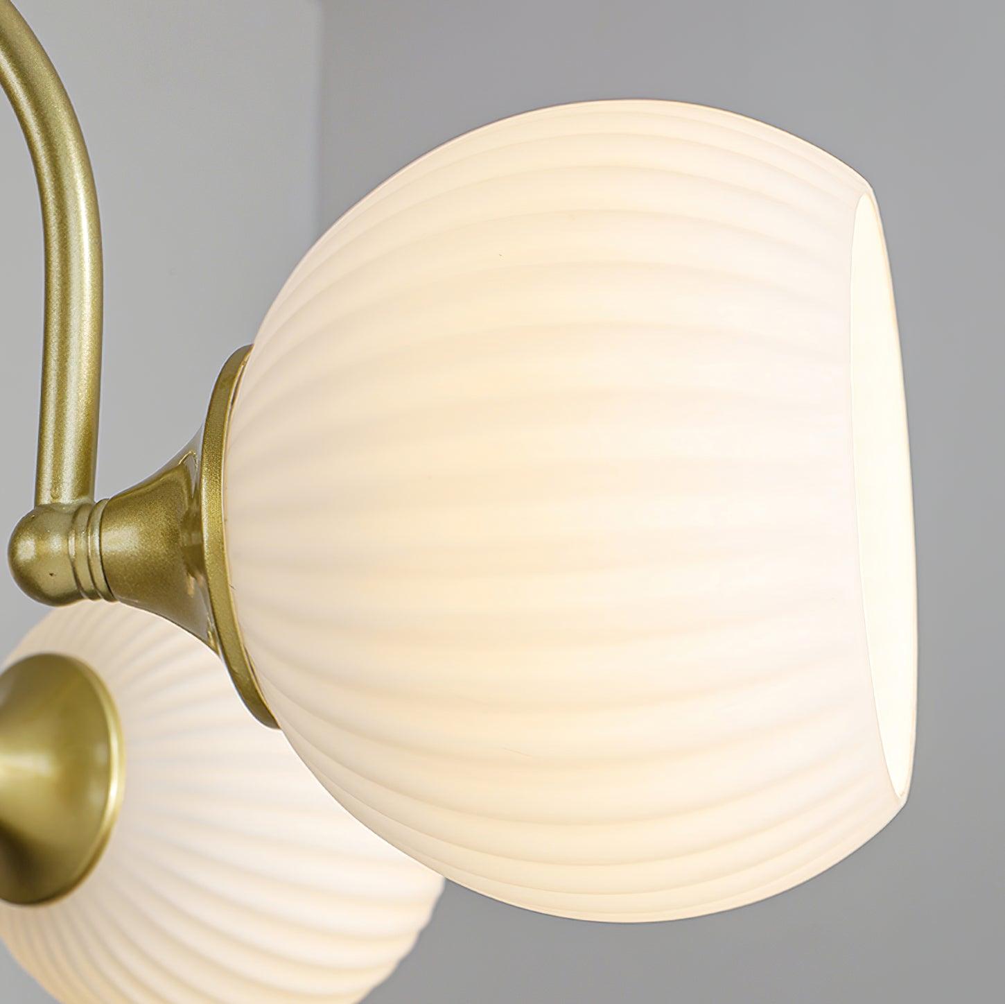 Sculptural Glass Ribbed Chandelier - Letslighting