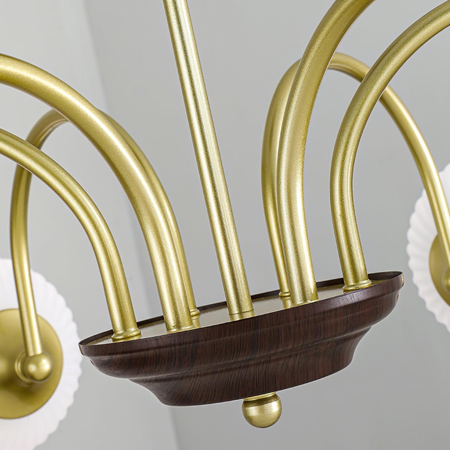 Sculptural Glass Ribbed Chandelier - Letslighting