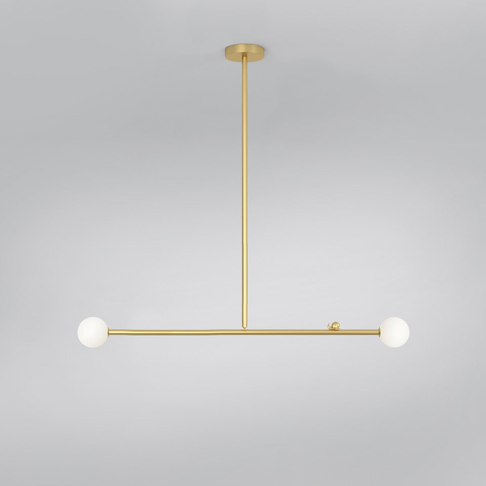 Zaveniel Modern Minimalist Brass Glass Pendant Lamp - Lamp Copper