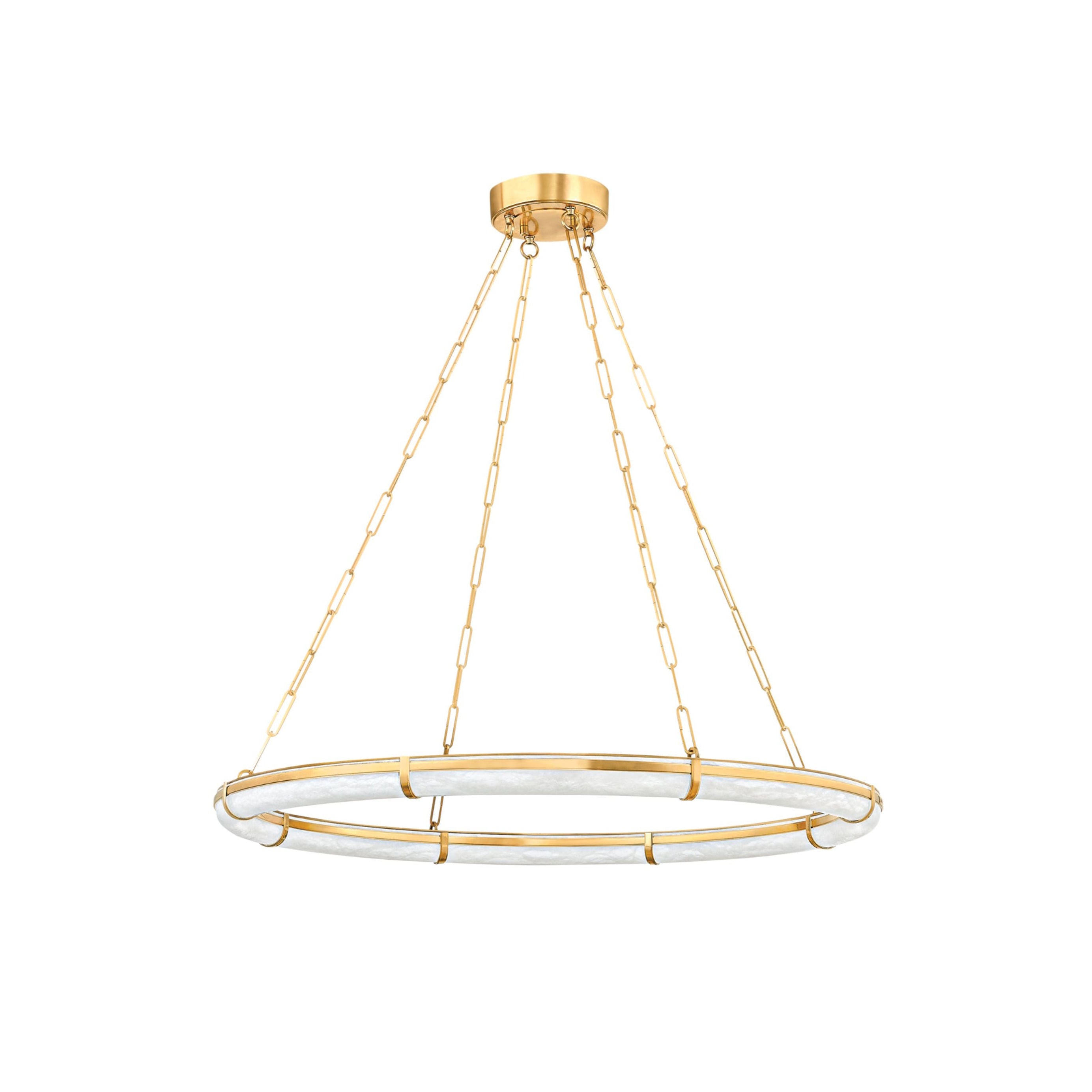 Oltalora Modern Minimalist Alabaster Chandelier - Lamp Copper