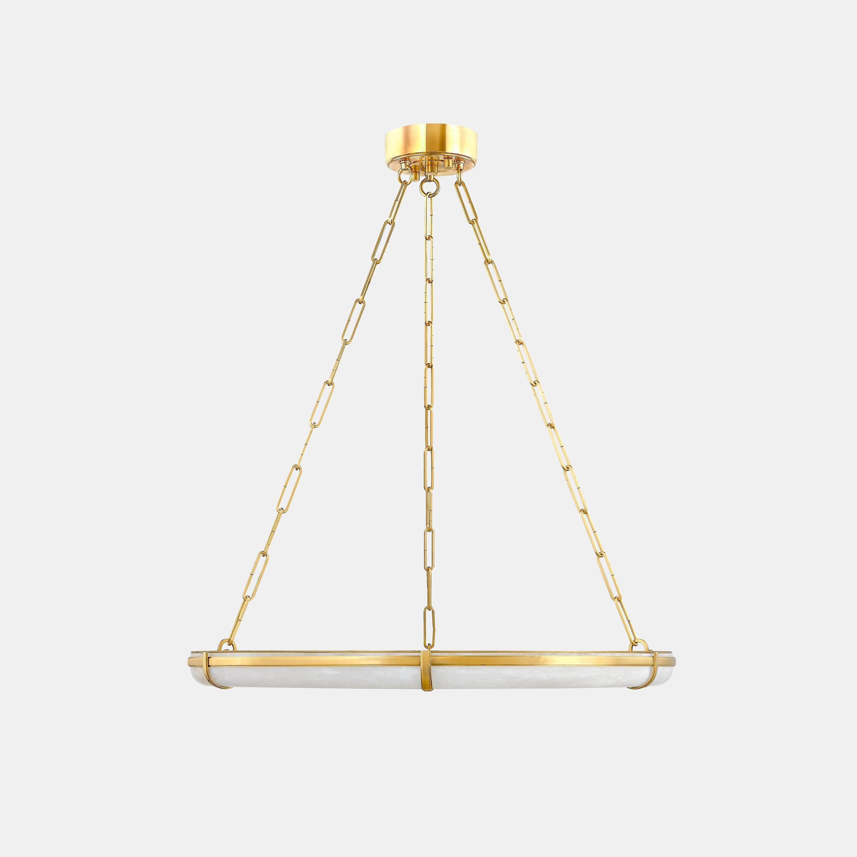 Oltalora Modern Minimalist Alabaster Chandelier - Lamp Copper