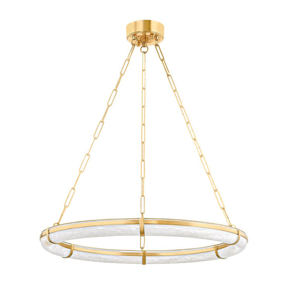 Oltalora Modern Minimalist Alabaster Chandelier - Lamp Copper