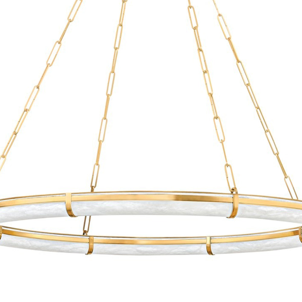Oltalora Modern Minimalist Alabaster Chandelier - Lamp Copper