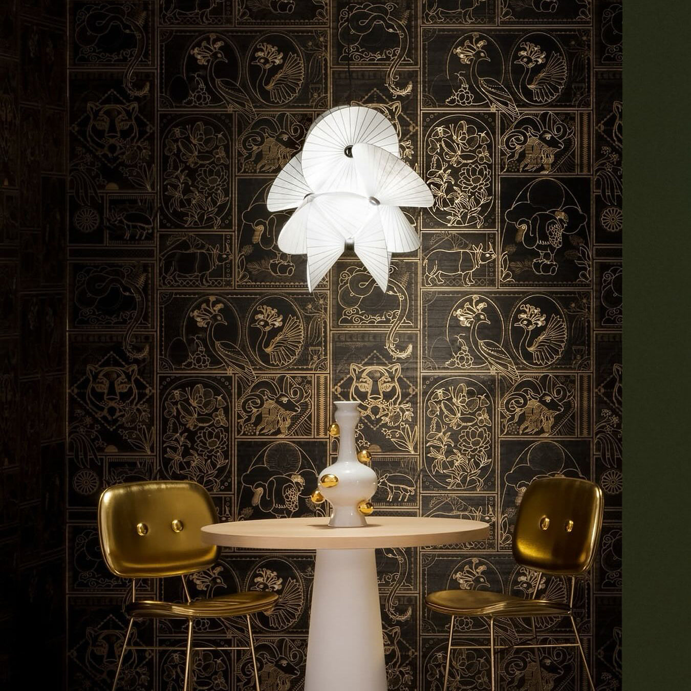 Zerinarae Individual Creativity Metal Fabric Pendant Light - Lamp Copper