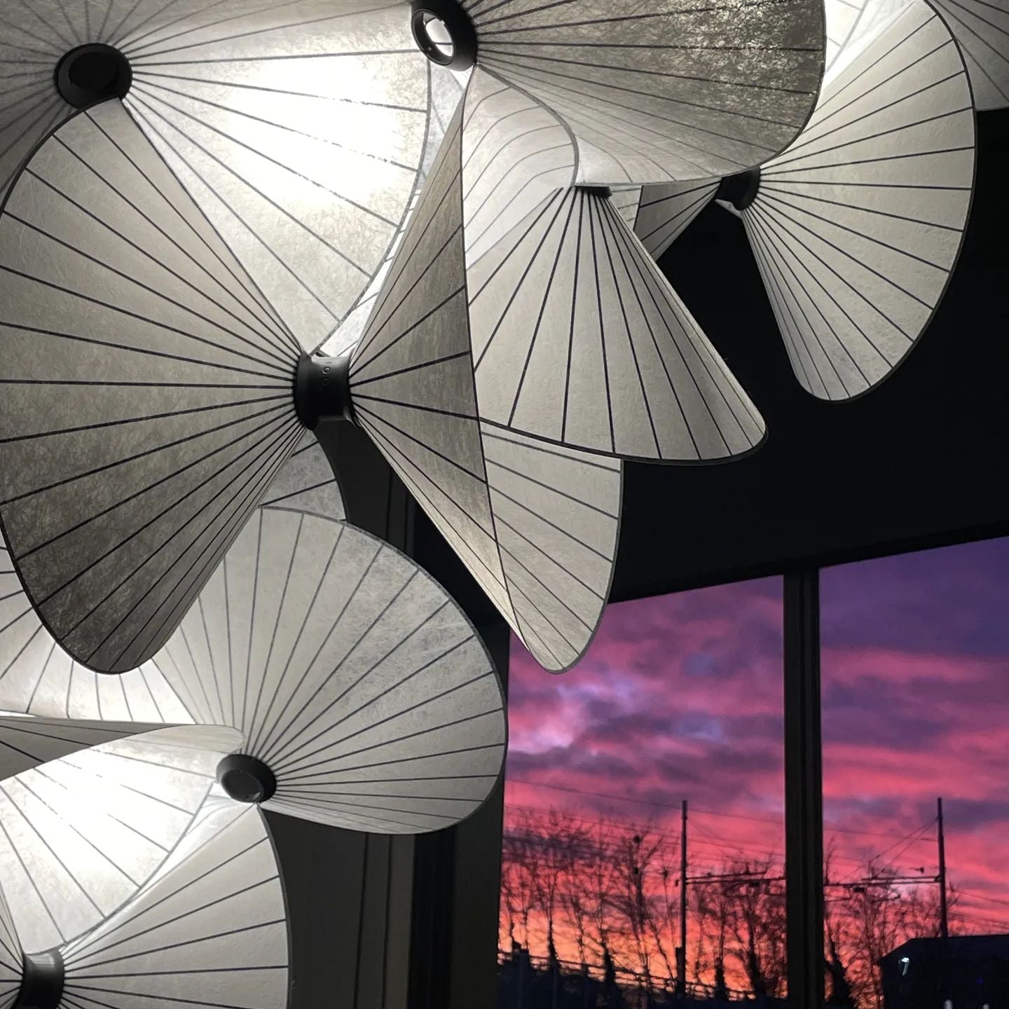 Zerinarae Individual Creativity Metal Fabric Pendant Light - Lamp Copper