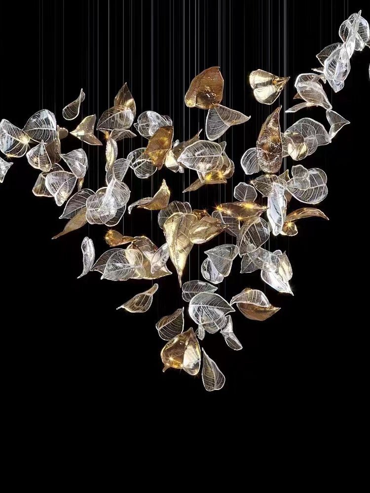 Cesilila Iridescent Metal Leaf Pendant Light - Letslighting