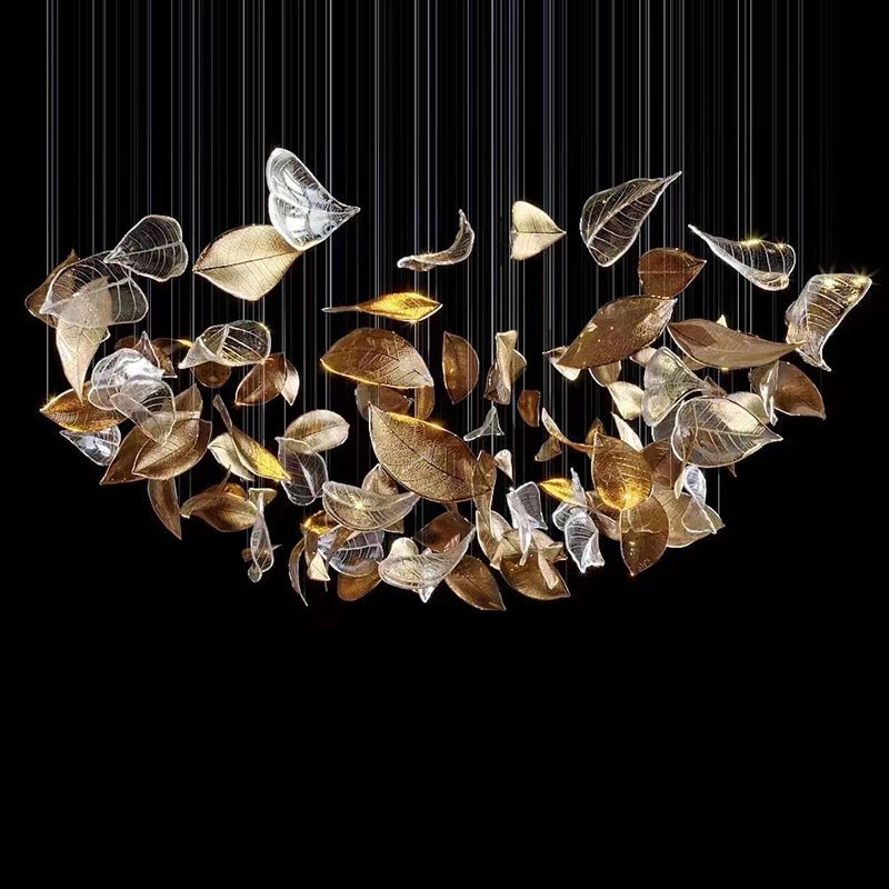 Cesilila Iridescent Metal Leaf Pendant Light - Letslighting
