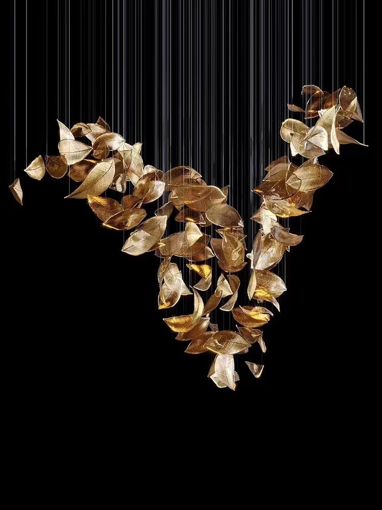 Cesilila Iridescent Metal Leaf Pendant Light - Letslighting