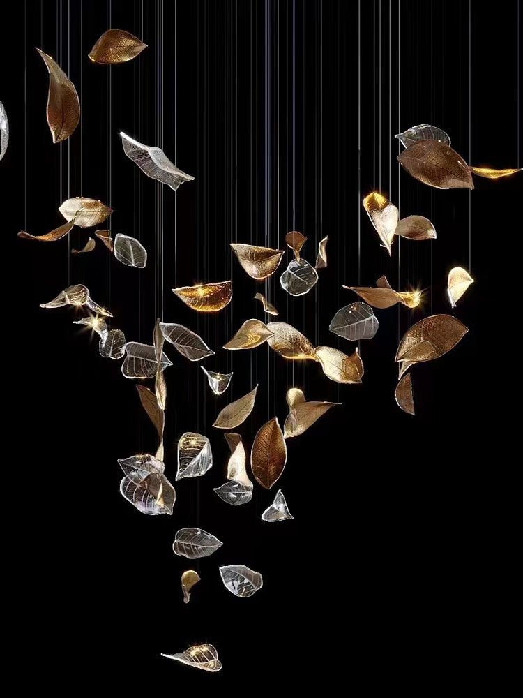 Cesilila Iridescent Metal Leaf Pendant Light - Letslighting