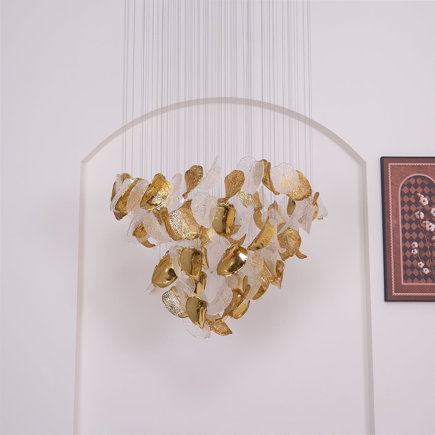 Cesilila Iridescent Metal Leaf Pendant Light - Letslighting