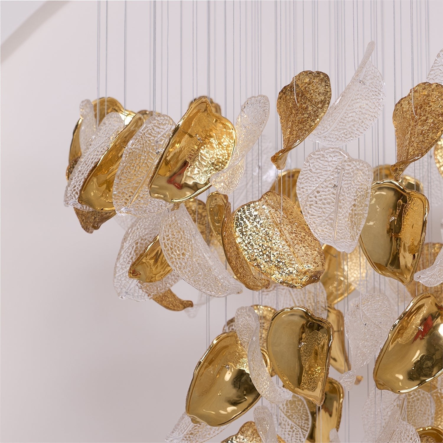 Cesilila Iridescent Metal Leaf Pendant Light - Letslighting