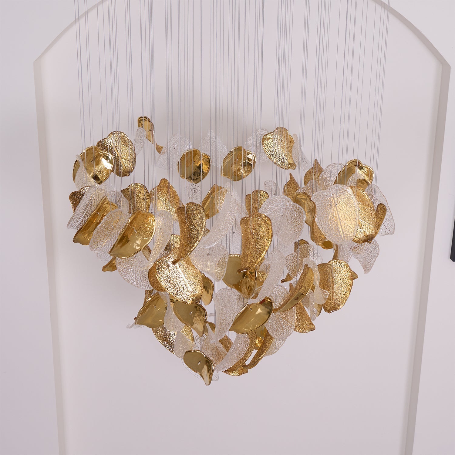 Cesilila Iridescent Metal Leaf Pendant Light - Letslighting