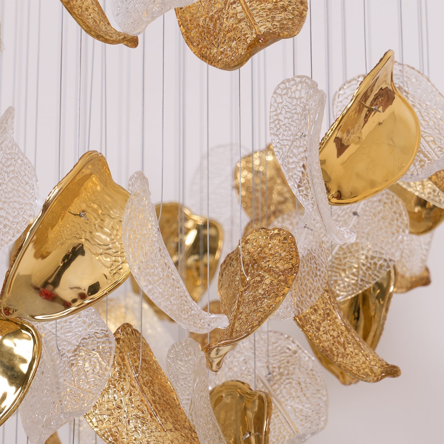 Cesilila Iridescent Metal Leaf Pendant Light - Letslighting