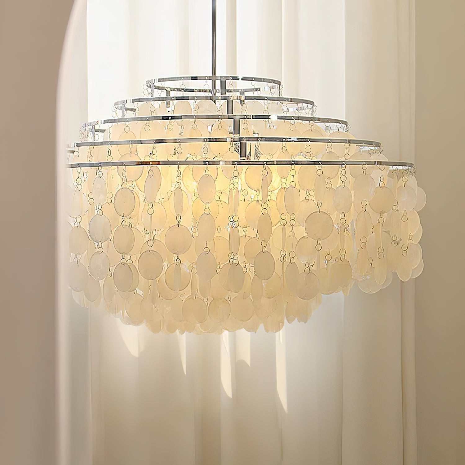 Round Shell Chandelier - Letslighting