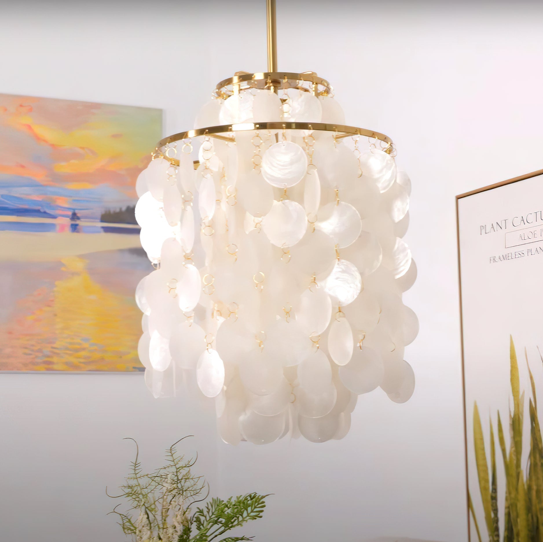 Round Shell Chandelier - Letslighting