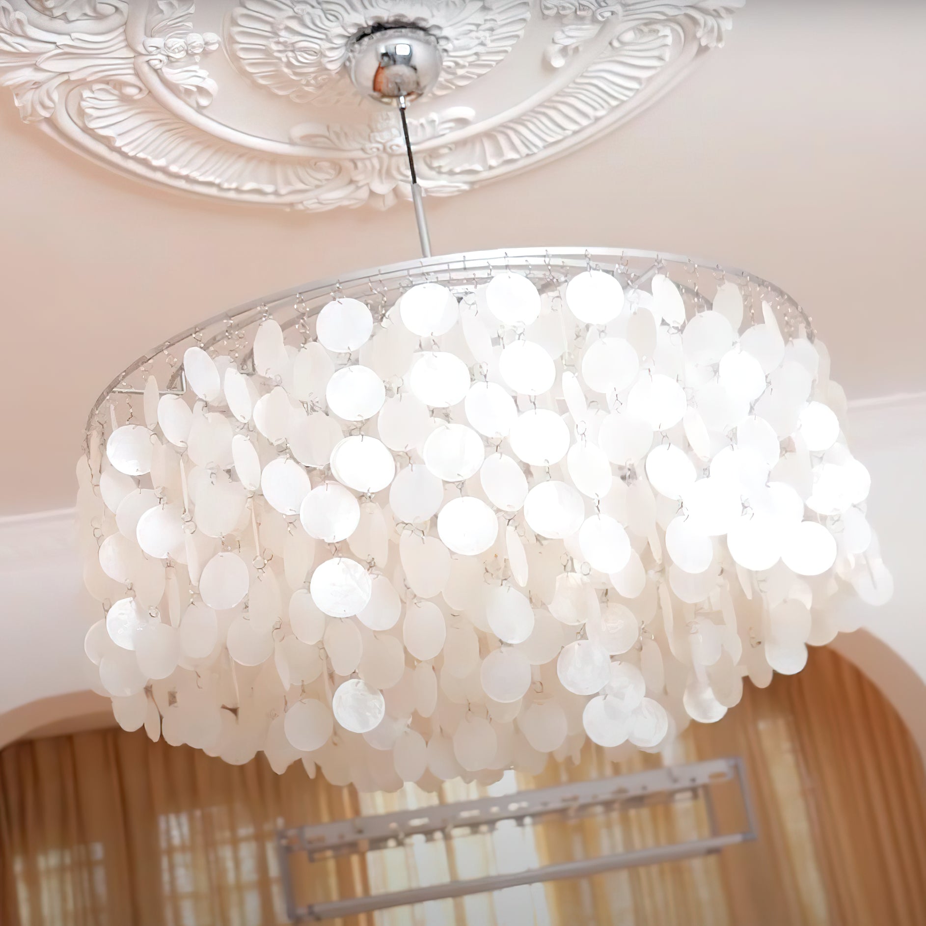 Round Shell Chandelier - Letslighting