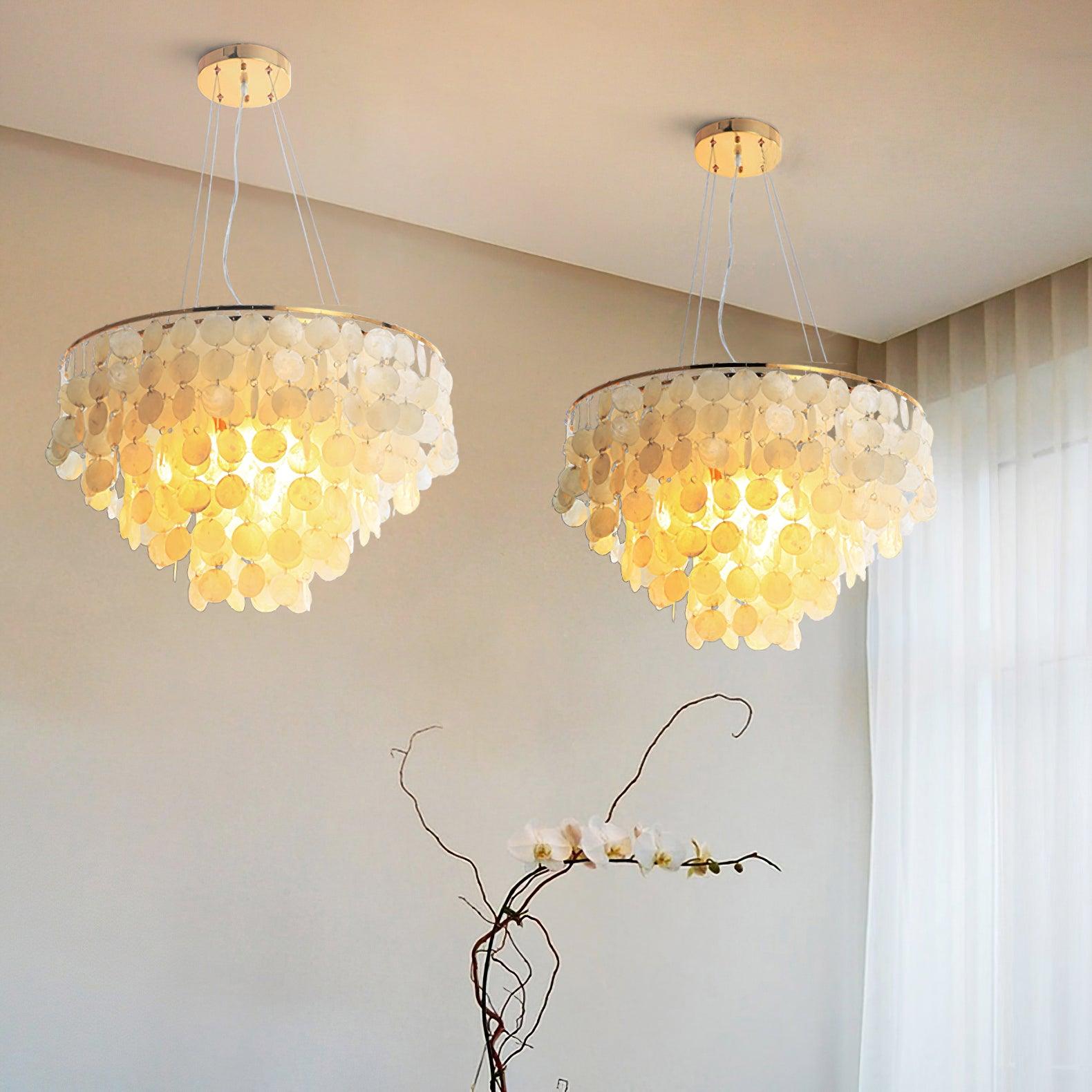 Esileth Postmodern Luxury Shell Wind Chime Metal Chandelier - Letslighting