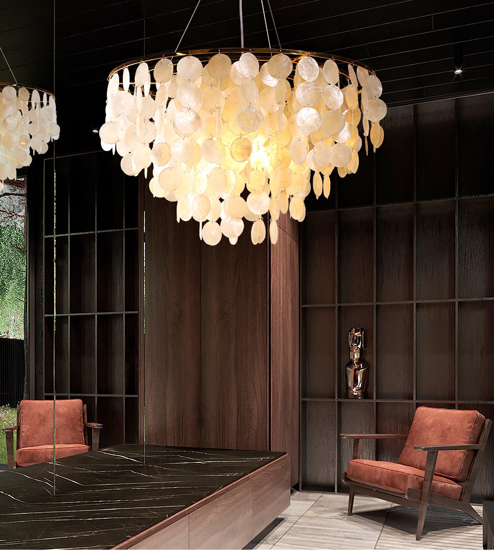 Esileth Postmodern Luxury Shell Wind Chime Metal Chandelier - Letslighting