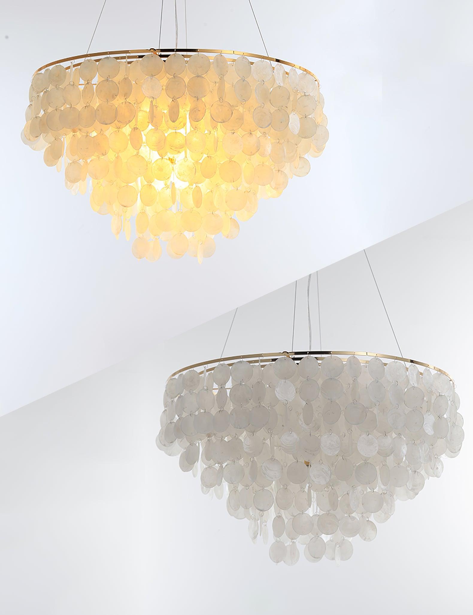 Esileth Postmodern Luxury Shell Wind Chime Metal Chandelier - Letslighting