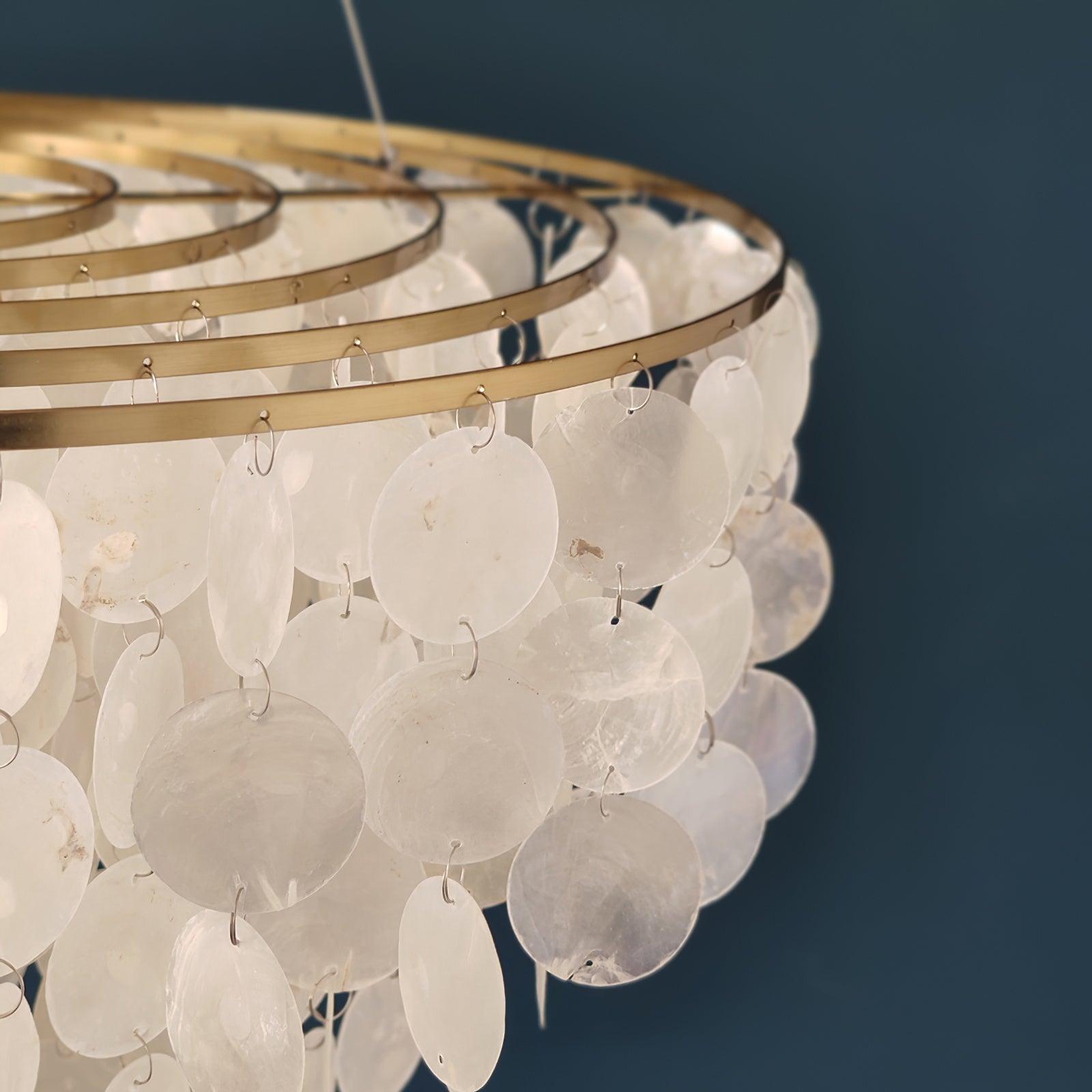 Esileth Postmodern Luxury Shell Wind Chime Metal Chandelier - Letslighting