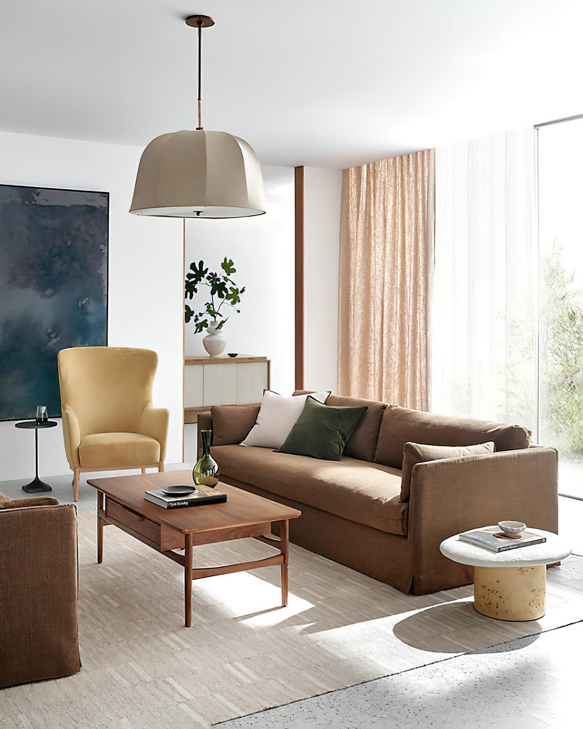 Sienna Linen Pendant Lamp - Letslighting