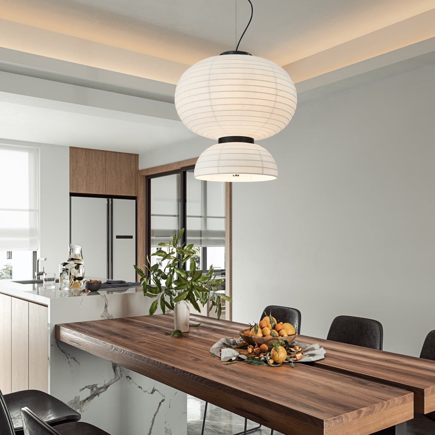 Modern Silk Pendant Light - Letslighting