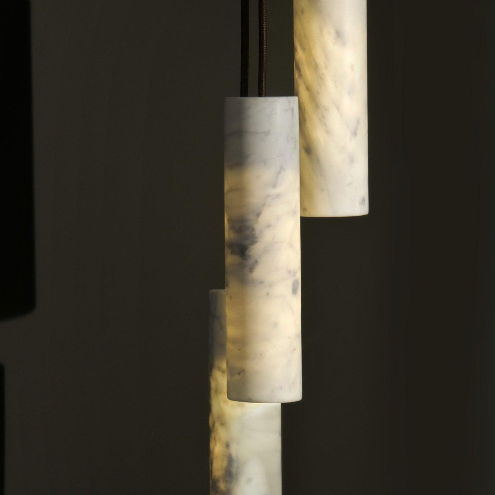 Nyxara Cluster Alabaster Pendant Light Staircase - Letslighting