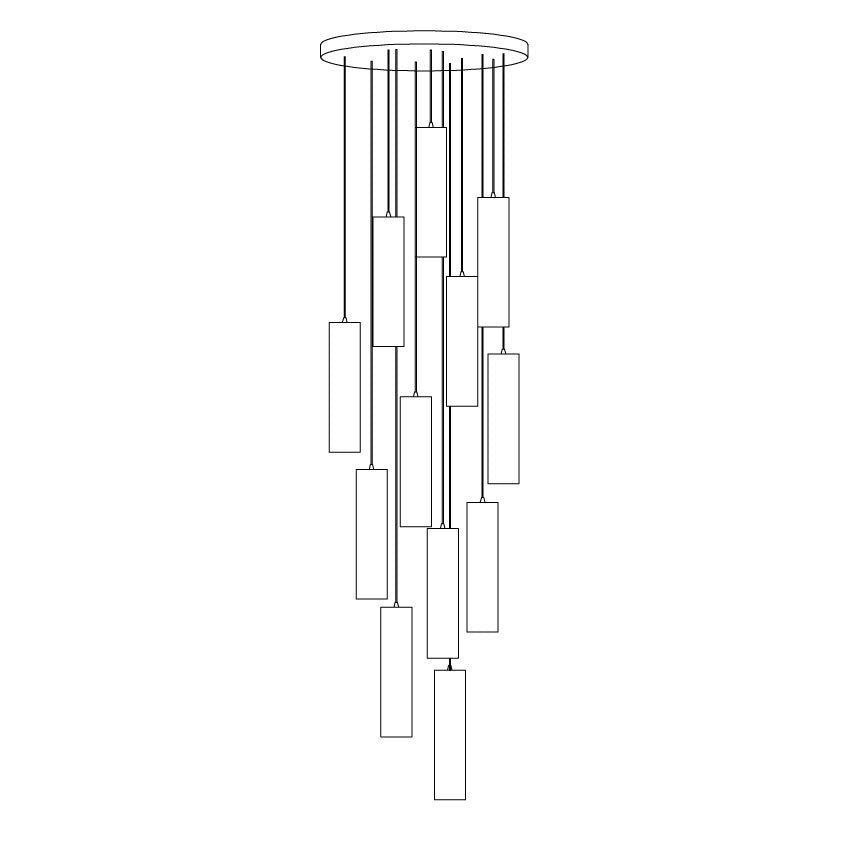 Nyxara Cluster Alabaster Pendant Light Staircase - Letslighting