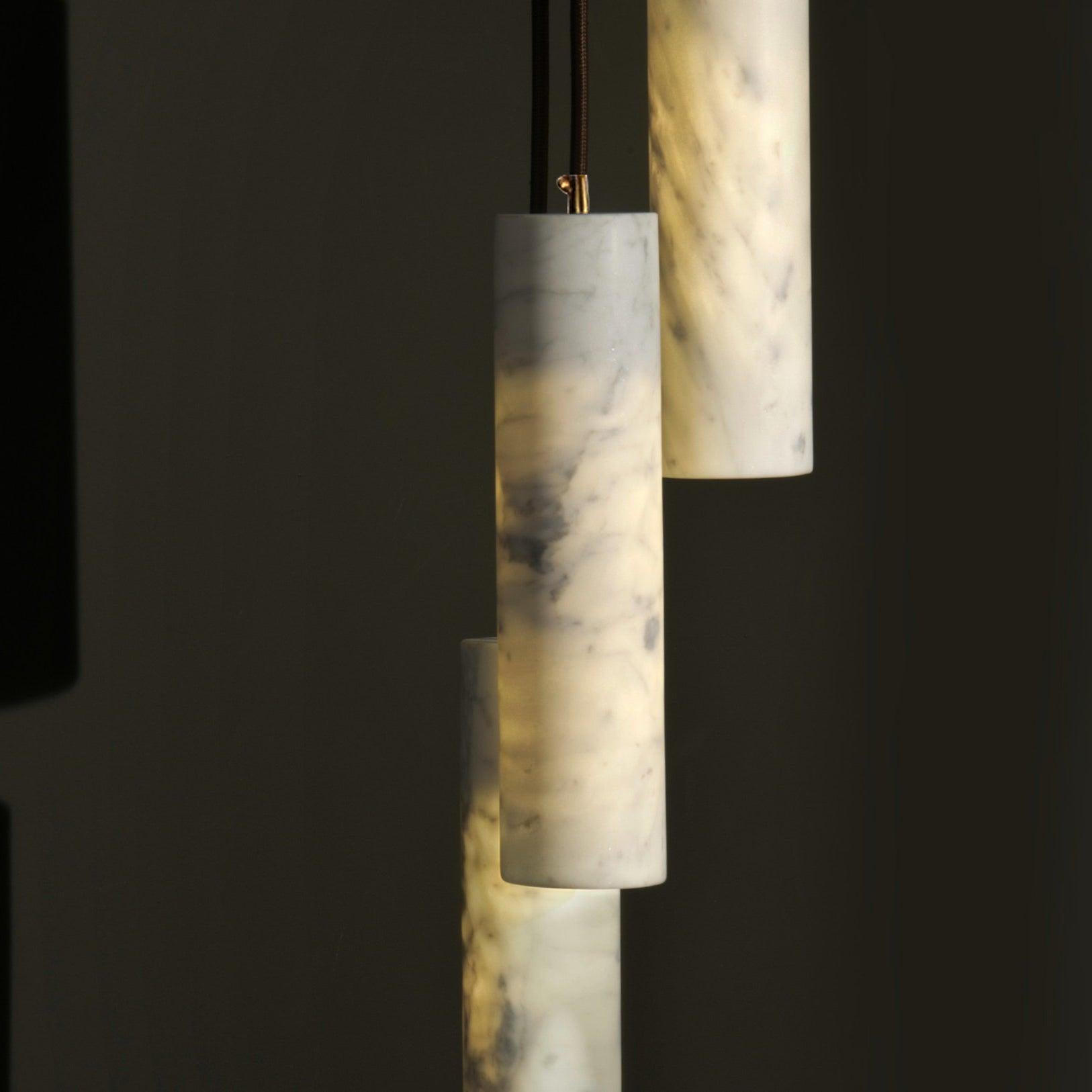 Nyxara Cluster Alabaster Pendant Light Staircase - Letslighting