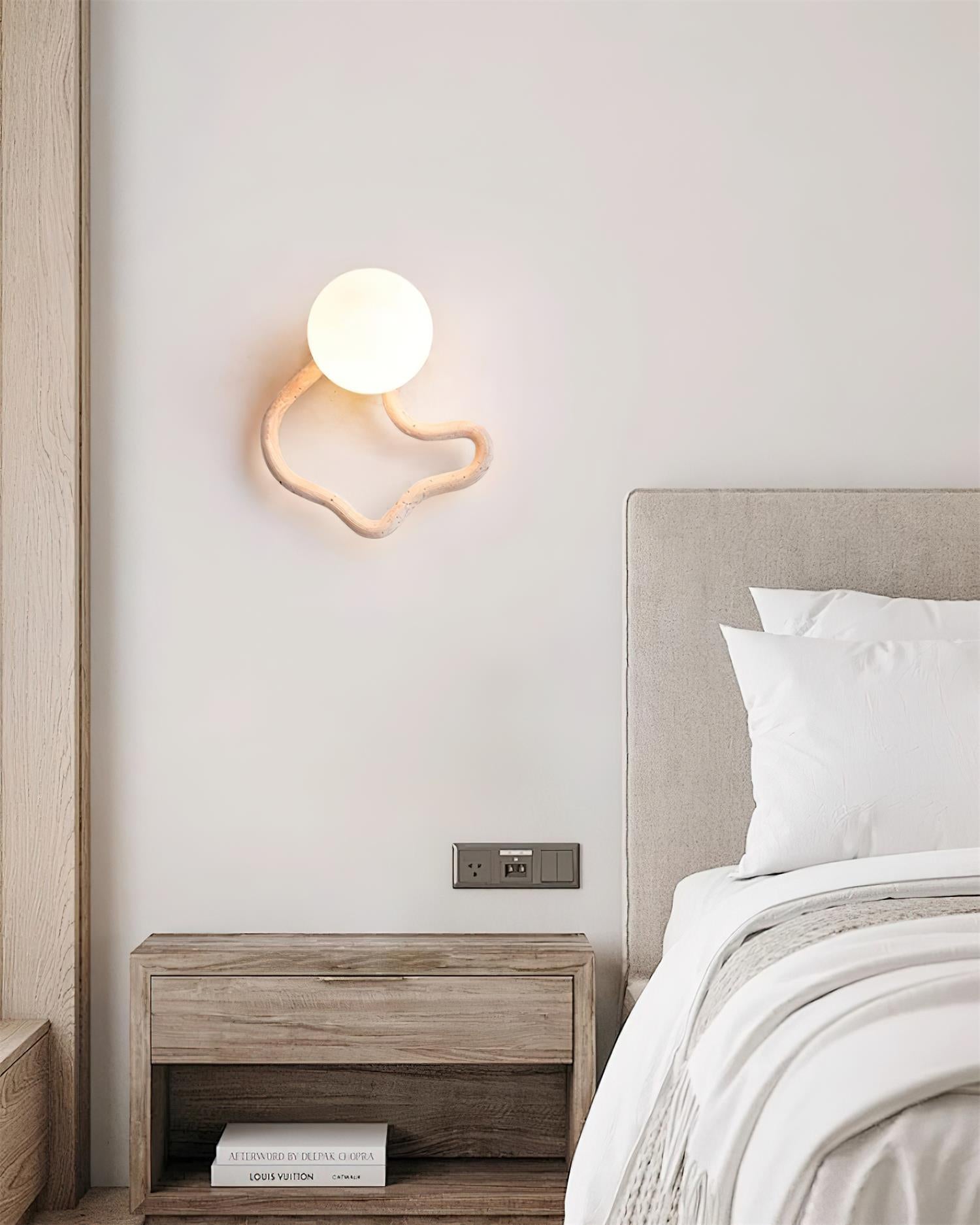 Ritta Cute Wall Lamp Travertine Wave-like - Letslighting