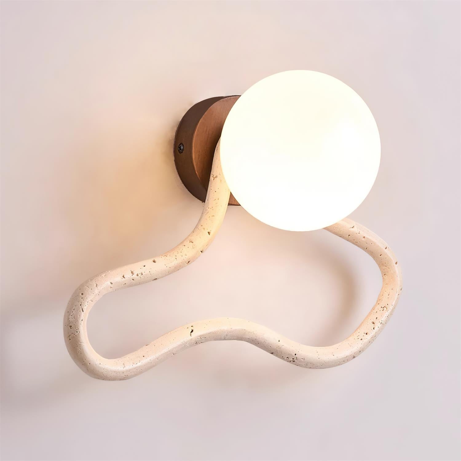 Ritta Cute Wall Lamp Travertine Wave-like - Letslighting