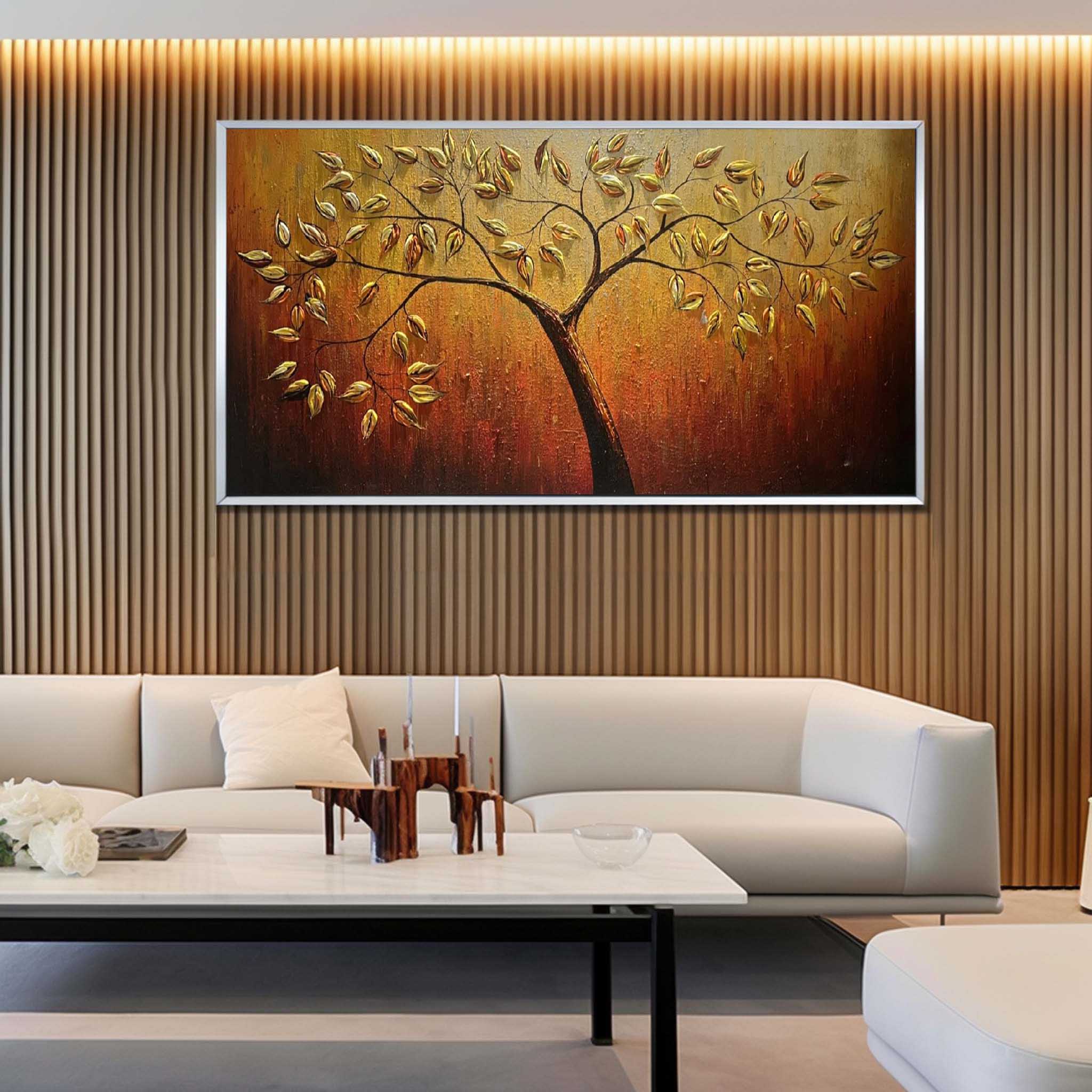 Rowan Arte en Yeso Pintura Arte Mural con Textura - Letslighting