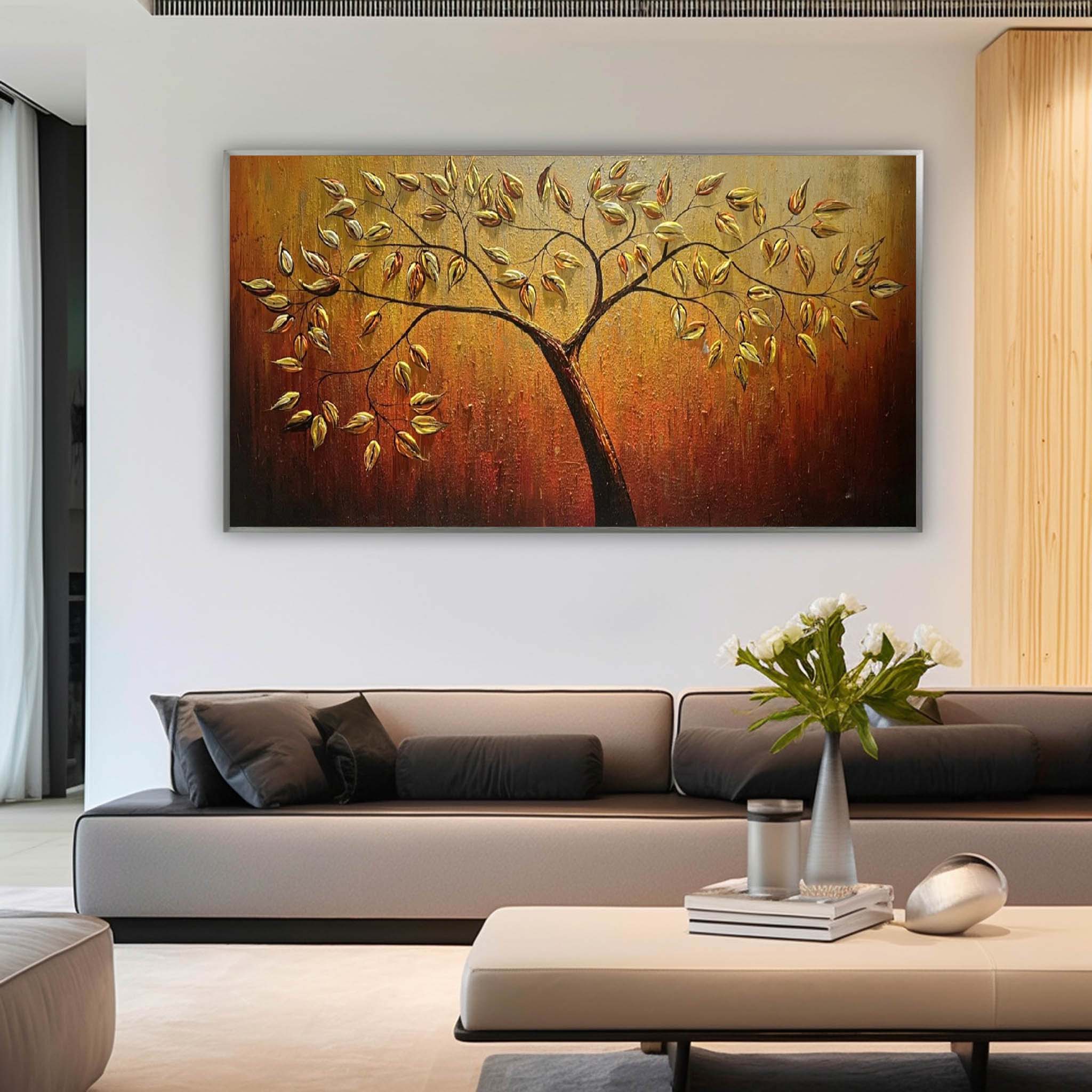 Rowan Arte en Yeso Pintura Arte Mural con Textura - Letslighting