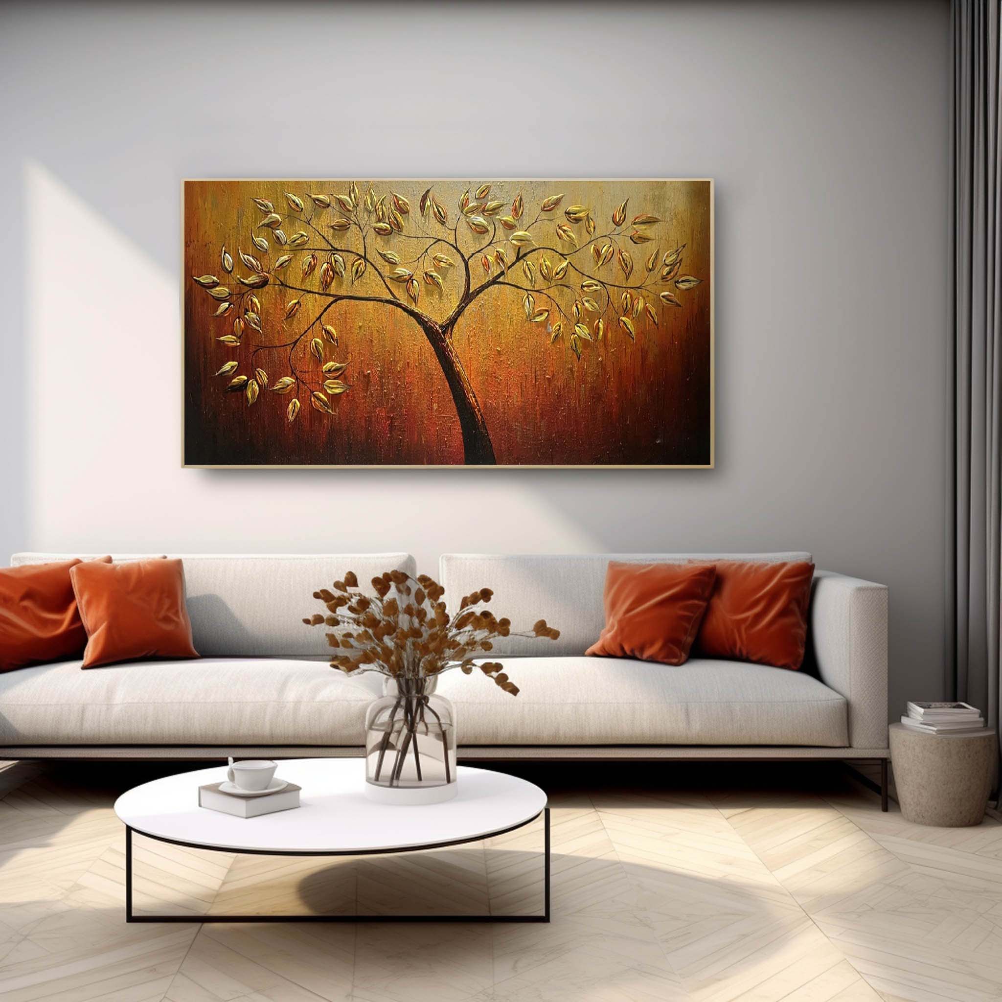 Rowan Arte en Yeso Pintura Arte Mural con Textura - Letslighting
