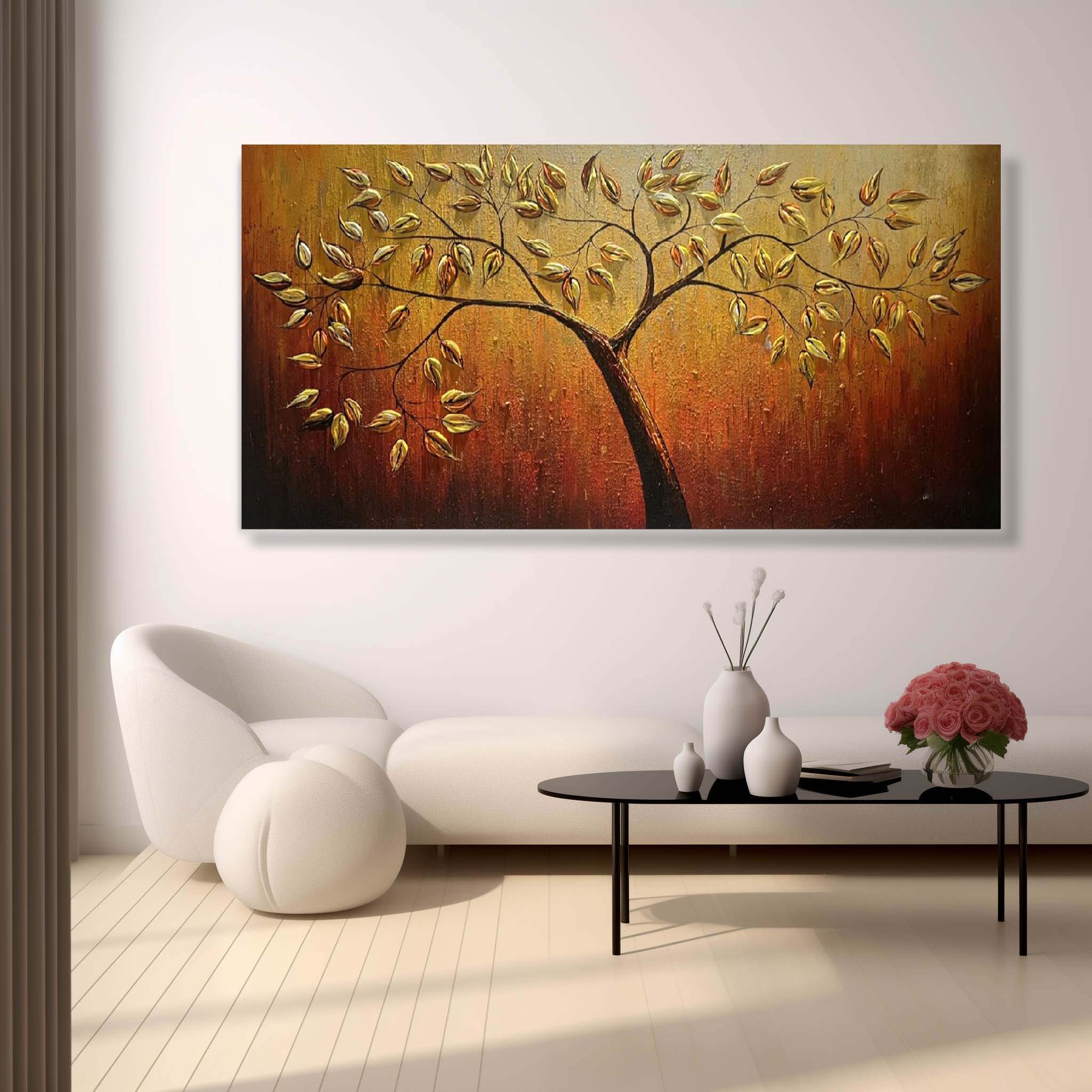 Rowan Arte en Yeso Pintura Arte Mural con Textura - Letslighting