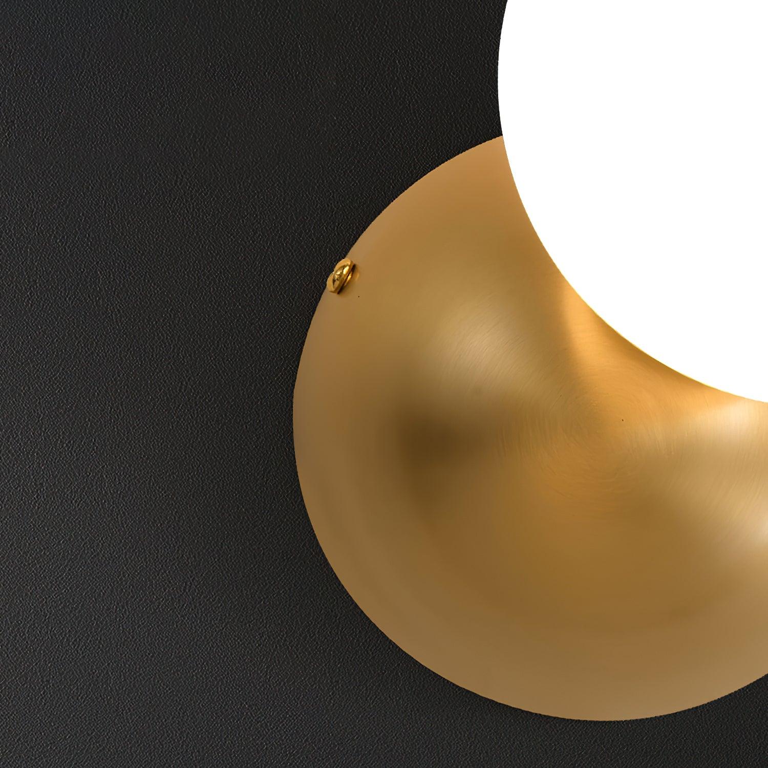 Lysola Sphere Glass Brass Wall Light - Letslighting