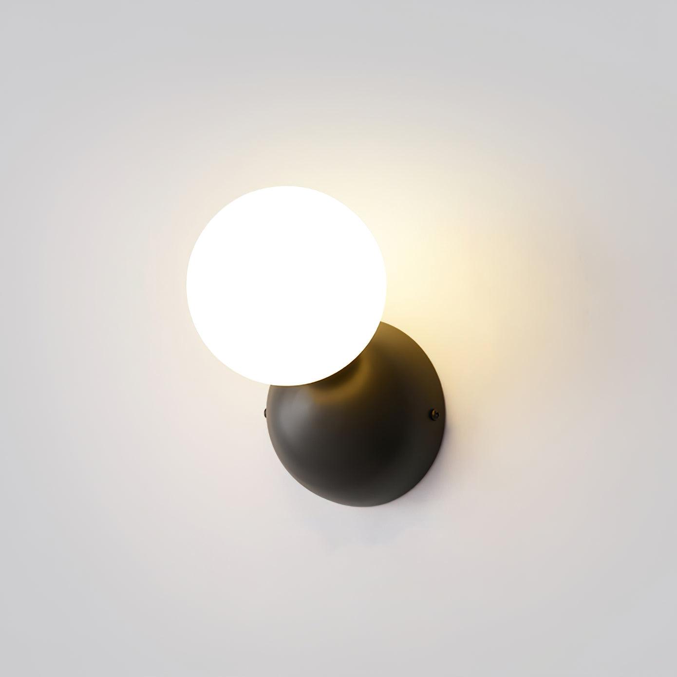 Lysola Sphere Glass Brass Wall Light - Letslighting
